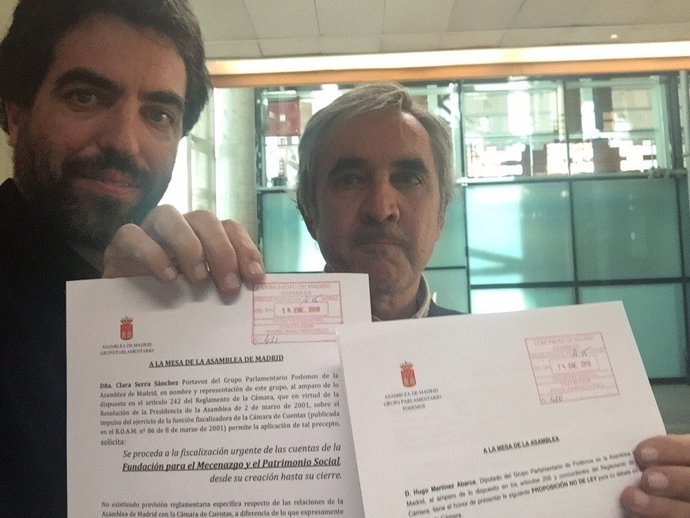 HUGO MARTÍNEZ ABARCA Y eduardo gutiérrez diputados de la asamblea de madrid