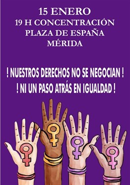 Cartel concentración en Mérida