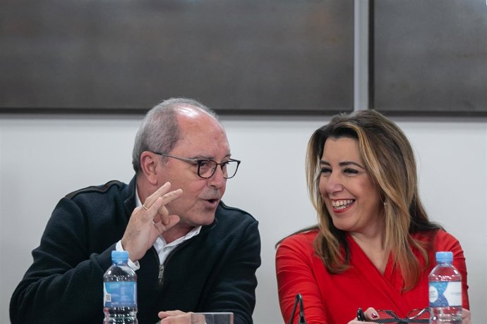 la secretaria general del PSOE-A, Susana Díaz, participa en la reunión de la Com