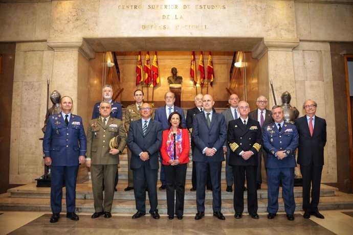 La ministra de Defensa, Margarita Robles, en la inauguración de unas jornadas