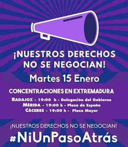Cartel concentración mujeres