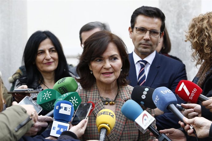 La vicepresidenta del Gobierno, Carmen Calvo, en Granada