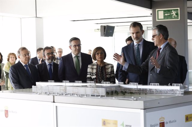 El Rey Felipe VI en acto inauguración Aeropuerto Internacional de Murcia