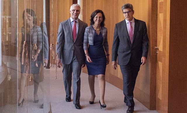 Ana Botín, Andrea Orcel y Álvarez