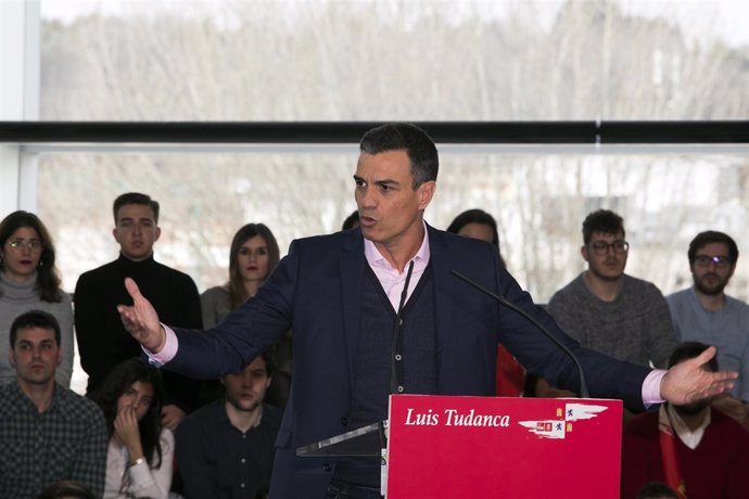 El presidente del Gobierno, Pedro Sánchez, interviene en el acto de presentación