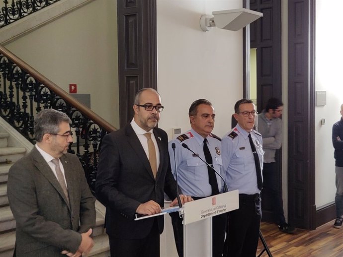 Roda de premsa després de l'operació antiterrorista de Barcelona i Igualada