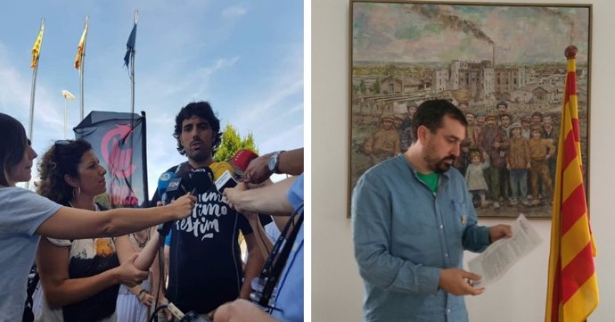 Els alcaldes detinguts de la CUP Ignasi Sabater i Dani Cornell
