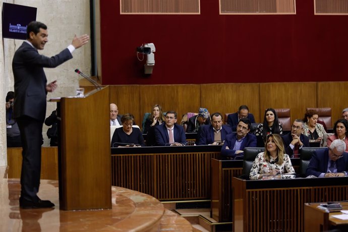 segunda jornada del debate de investidura de Juanma Moreno (PP-A) como president