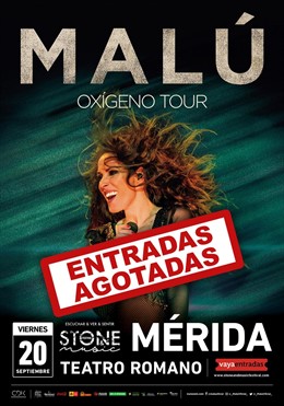 Cartel del concierto de Malú en Mérida