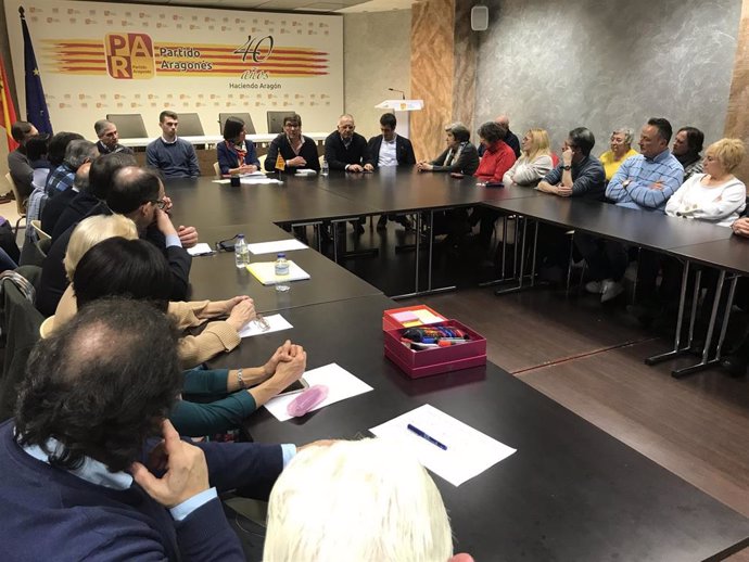 Reunión de la candidata del PAR a la Alcaldía de Zaragoza