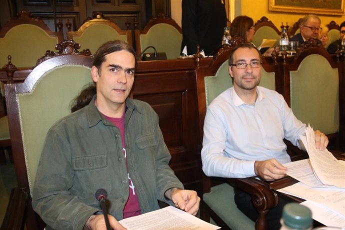 Sergi Talamonte y Carlos González, concejales de El Comú de Lleida