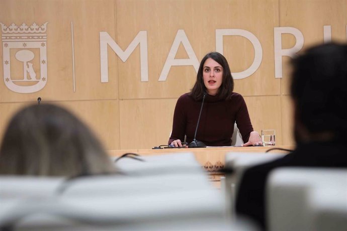 La portavoz del Ayuntamiento de Madrid, Rita Maestre, en rueda de prensa Junta