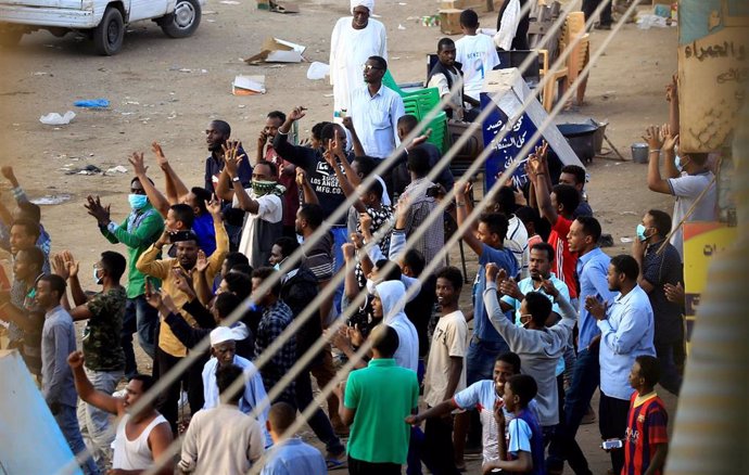 Manifestantes en Jartum