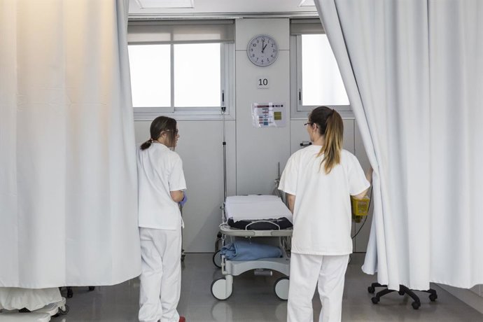 Infermeres del CUAP del CIS Cotxeres als boxs d'urgncies