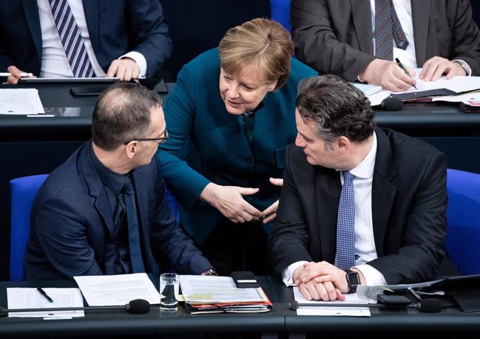 La canciller alemana, Angela Merkel, en el Bundestag