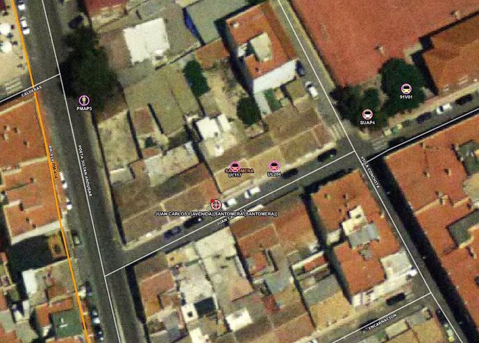 Imagen por satélite del lugar del incendio