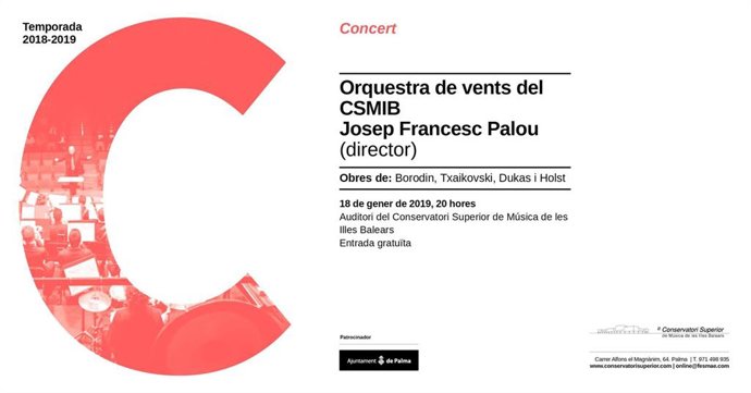 Concierto de la Orquesta de viento en el Conservatorio
