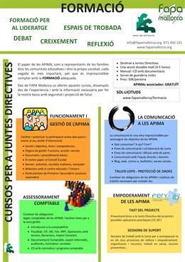 Cartell FAPA Mallorca amb reivindicacions