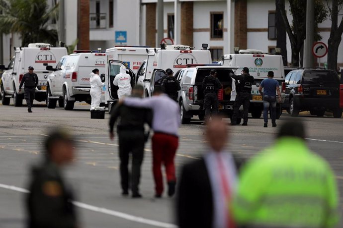 Despliegue de seguridad tras el atentado en Bogotá