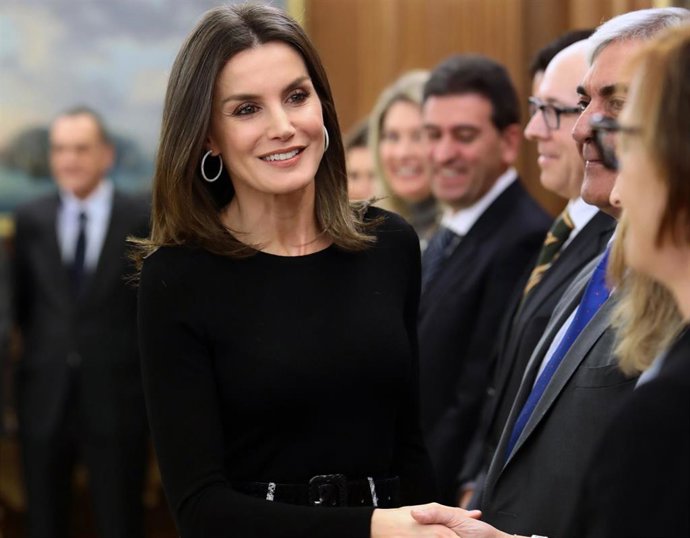 LA REINA LETIZIA EN SU ÚLTIMA AUDIENCIA DEL VIERNES