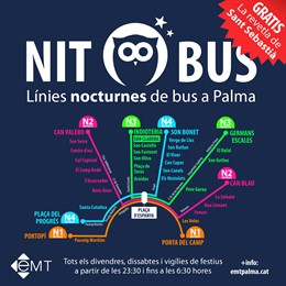 NitBus per a les festes de Sant Sebasti a Palma