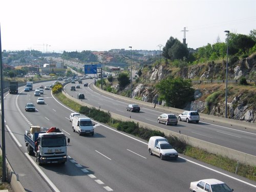 Autopista A-6 a su paso por Torrelodones