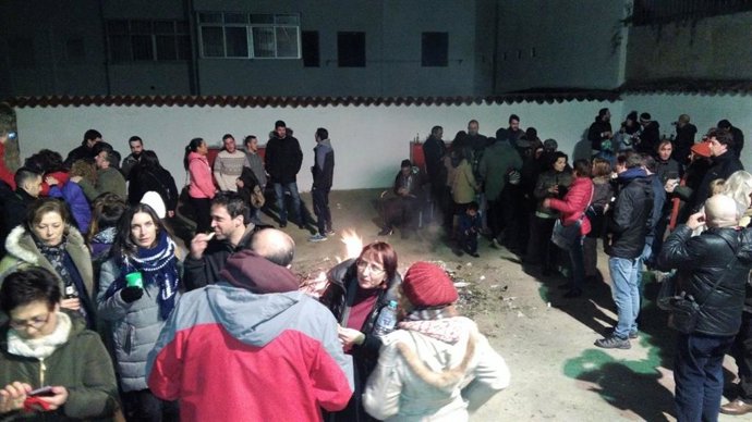 Una de las lumbres que ardieron en Jaén en la pasada edición de San Antón.