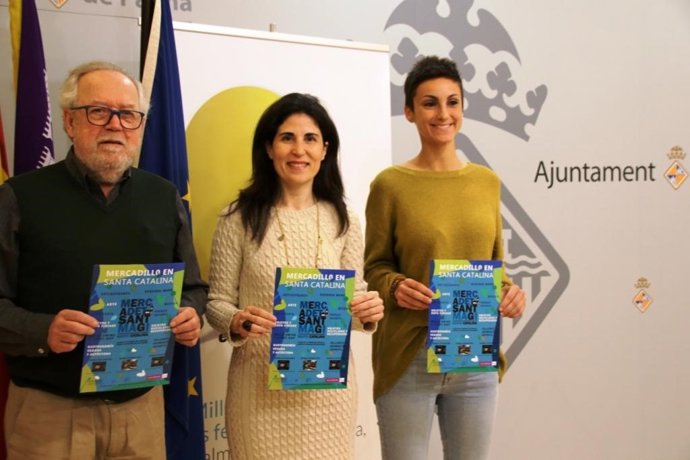 Regidora de Sanidad, Antnia Martín, directora de Ferias, G. Sesé y T. Berga