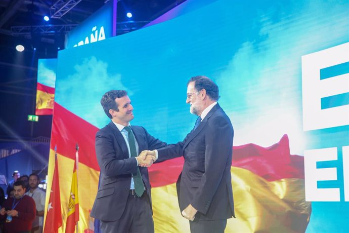Pablo Casado i Mariano Rajoy a la Convenció Nacional del PP