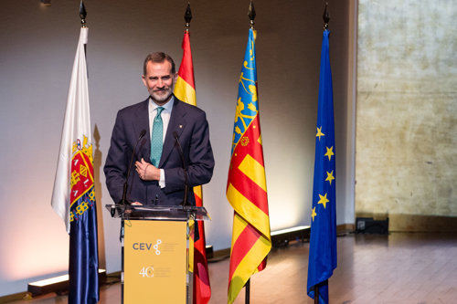 El Rey Felipe VI preside el acto central conmemorativo del 40+1 Aniversario de la Confederación Empresarial de la Comunidad Valenciana