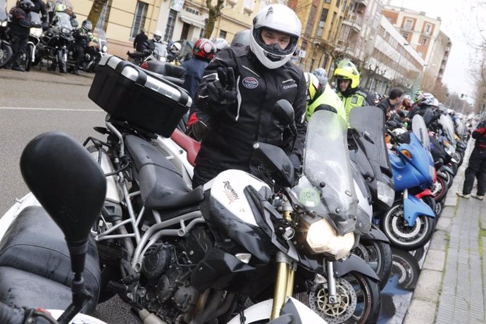 Zamora.- Motauros a su llegada a la capital hoy