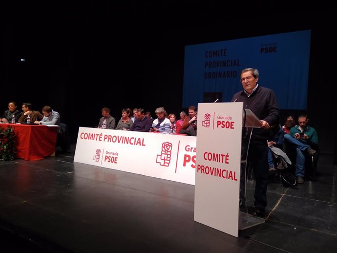 Pepe Entrena (PSOE) en el Comité Provincial del PSOE de Granada