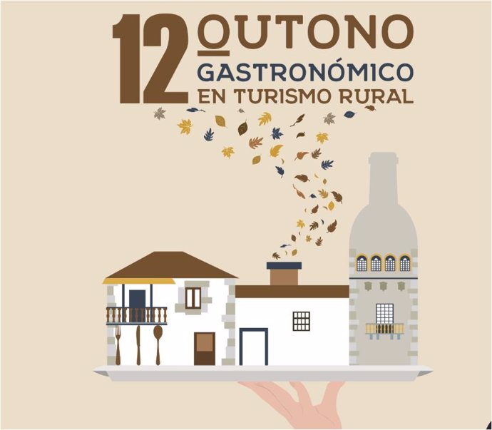 Cartel del 12 Outono gastronómico en turismo rural