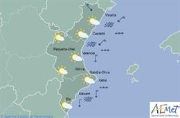 Predicción de Aemet para la Comunitat Valenciana del 20 de enero de 2019