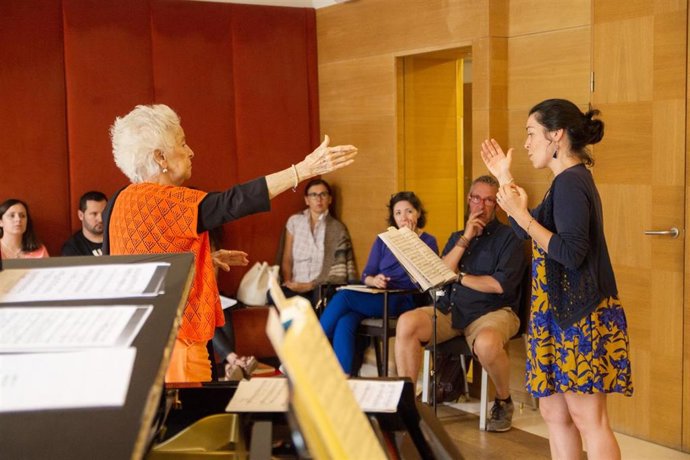 Teresa Berganza en una de sus masterclass