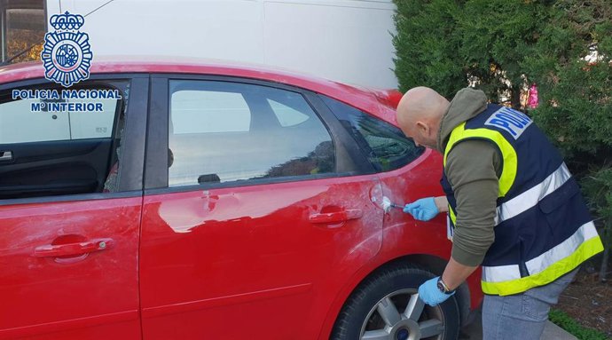 Uno de los coches afectados por los robos