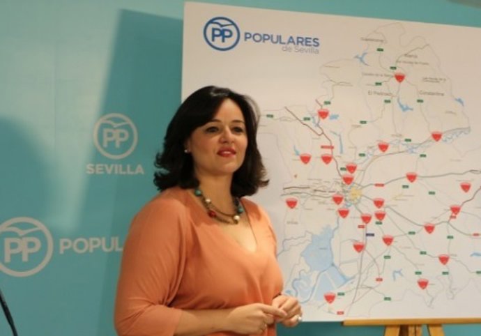 Virginia Pérez en un acto