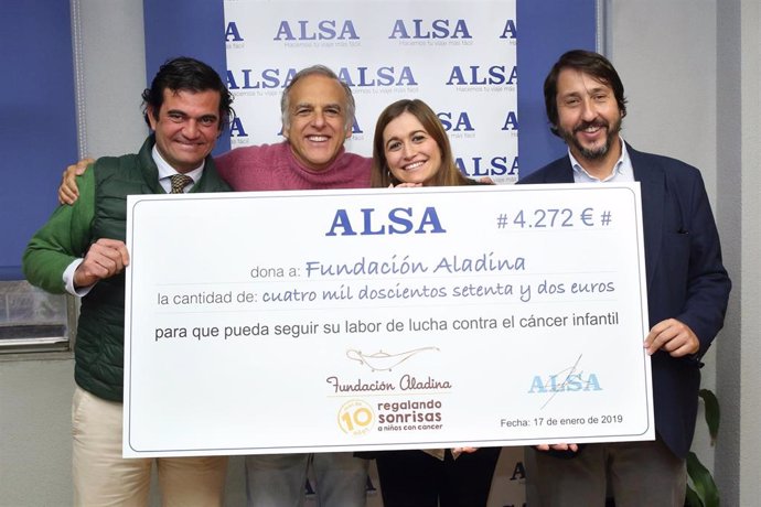 ALSA dona a la Fundación Aladina 4.272 euros