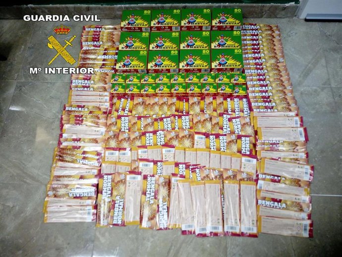 Material pirotécnico intervenido