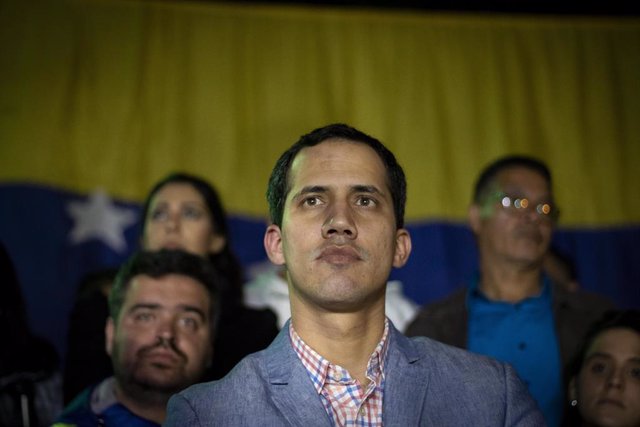 President of the Venezuelan assembly leads rally in Caracas
