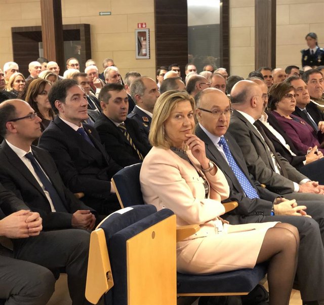 Del Olmo en el acto de la Policía Nacional, 21-1-19