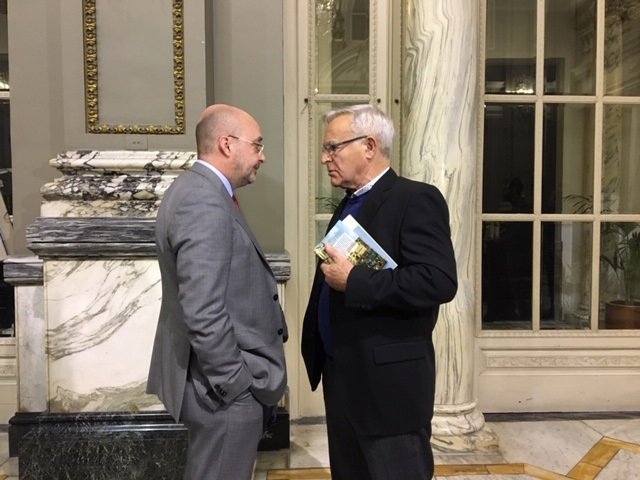 El presidente de la Fundación Blasco Ibáñez, Ignacio Soler, y Joan Ribó