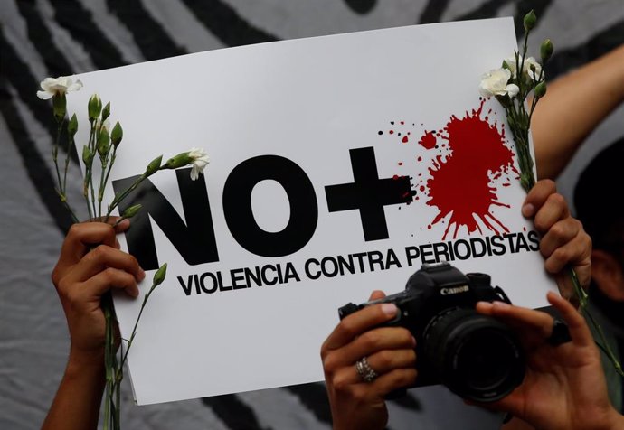 Protesta en defensa de los periodistas en México