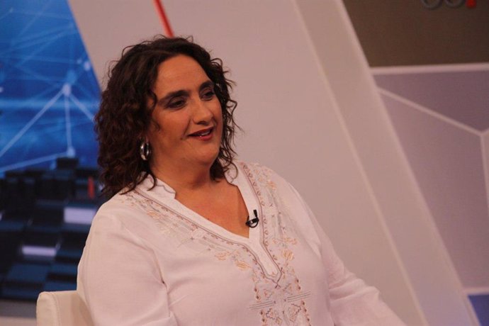 Ángela Aguilera, portavoz adjunta de Adelante Andalucía, durante la entrevista