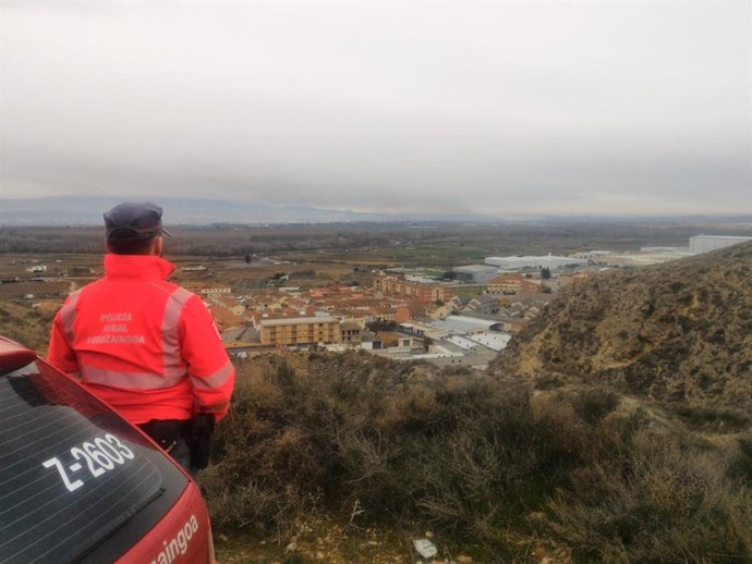 Policía Foral, pendiente de la nube tóxica procedente de La Rioja.