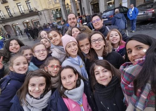 Niños españoles en Sembradores de Estrellas en diciembre de 2018 en Madrid