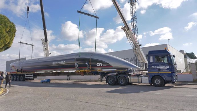 Traslado de la cápsula de Hyperloop a Toulouse