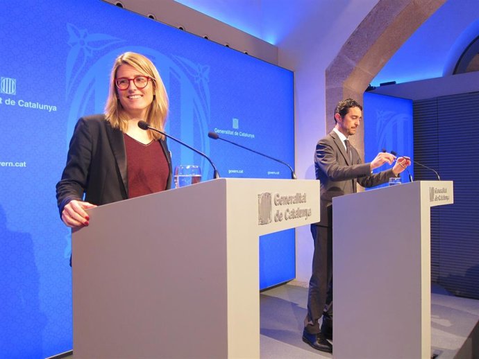 La Portavoz, E.Artadi, Y El Conseller De Territorio Y Sostenibilidad, D.Calvet