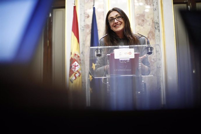 Rueda de prensa de Izquierda Unida en el Congreso de los Diputados tras conocers