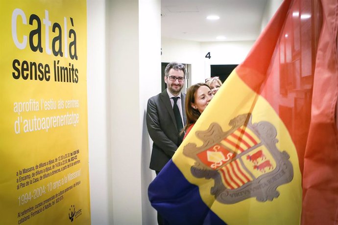 Olga Gelabert (ministra de Cultura, Andorra), Eric Jover (ministre d'Educació)